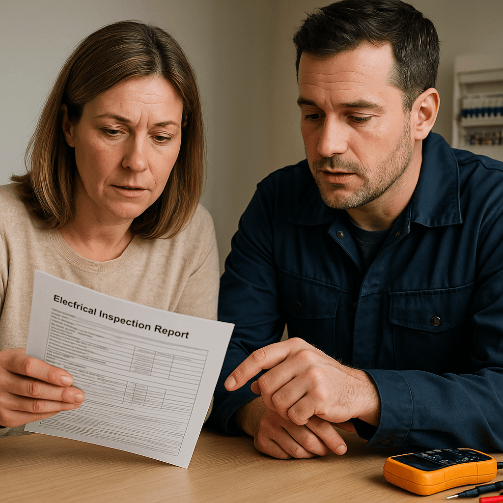 Illustration : comment lire un rapport de controle electrique pv