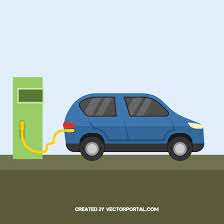 Borne de recharge pour véhicules électriques.ai Royalty Free Stock SVG Vector and Clip Art
