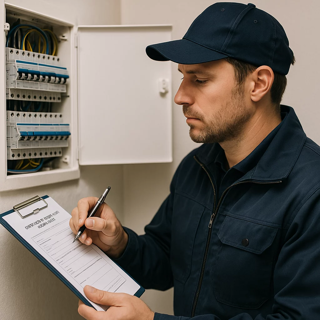 Illustration : certificat de conformité électrique vinçotte