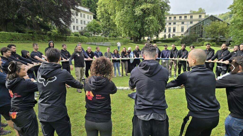 L'équipe Atlas Contrôle lors d'un team building